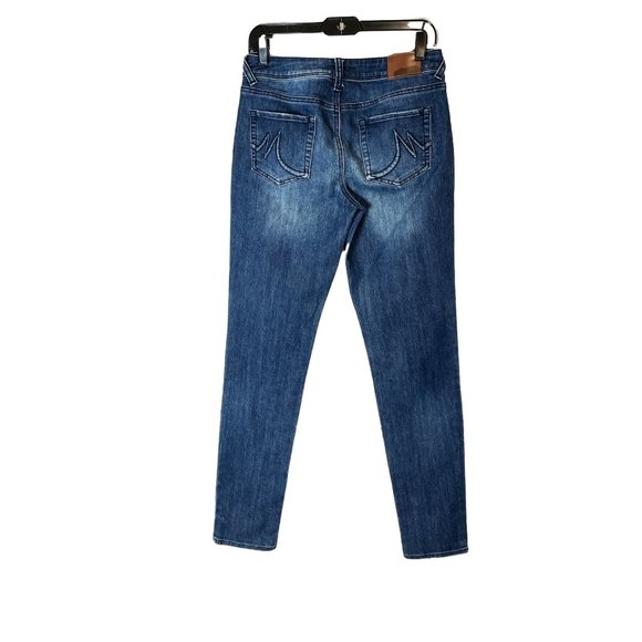 Maurices Women's Mid Rise Medium Wash Skinny Stretch Blue Denim Jeans Size 5/6L - Picture 4 of 8